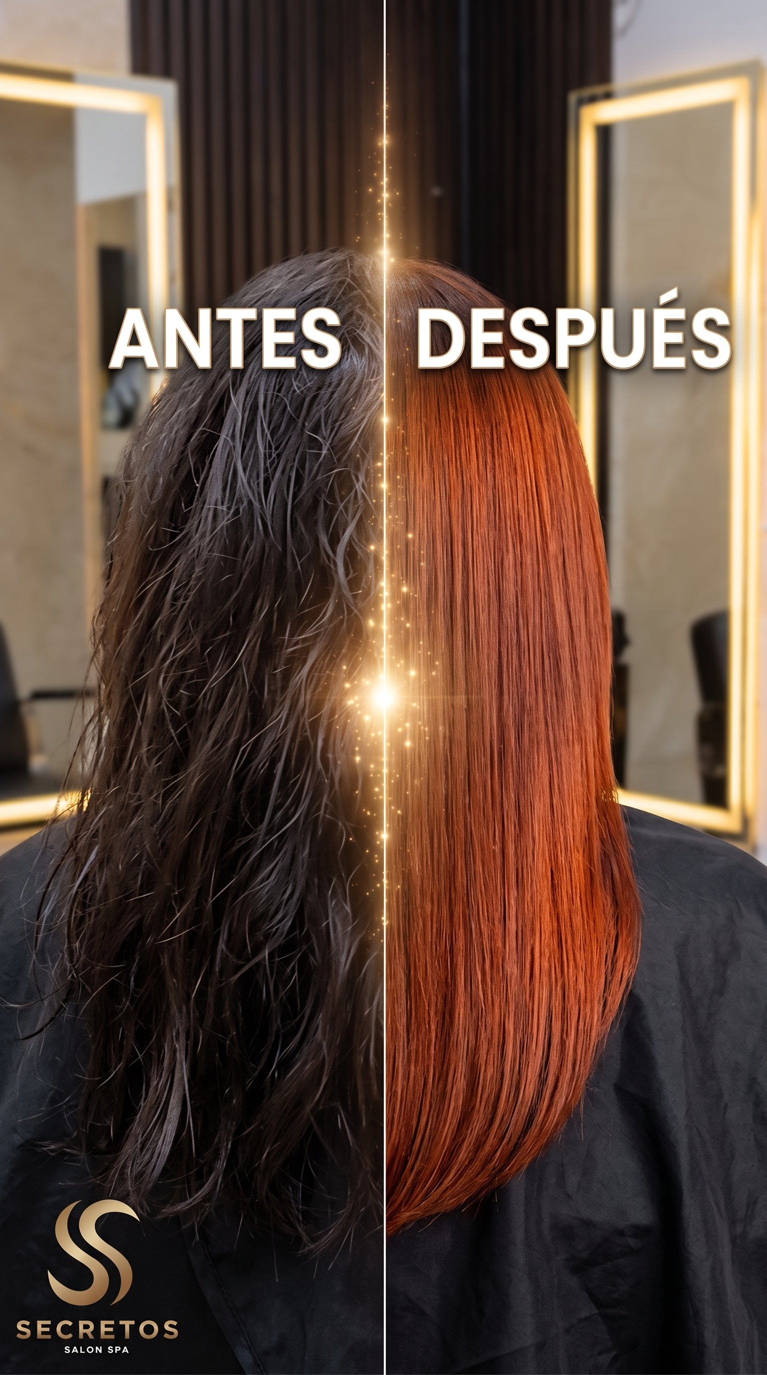 Antes y después de color e iluminaciones